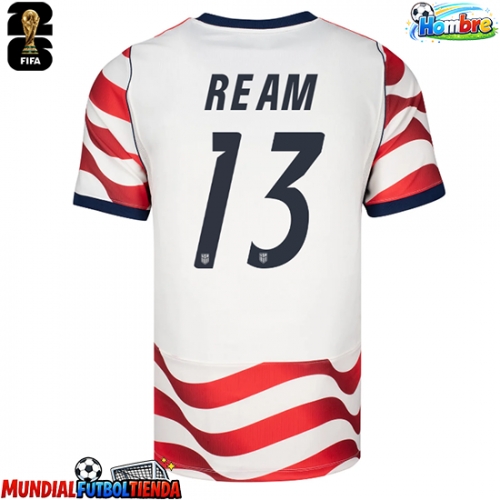 Camiseta Estados Unidos Tim Ream #13 Primera Equipación Replica Mundial 2026 mangas cortas